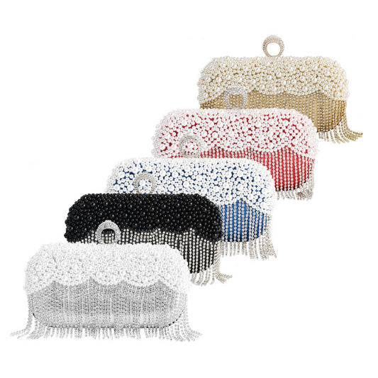 Women's Dinner Pearl Banquet Clutch Dress Wedding Evening Bags