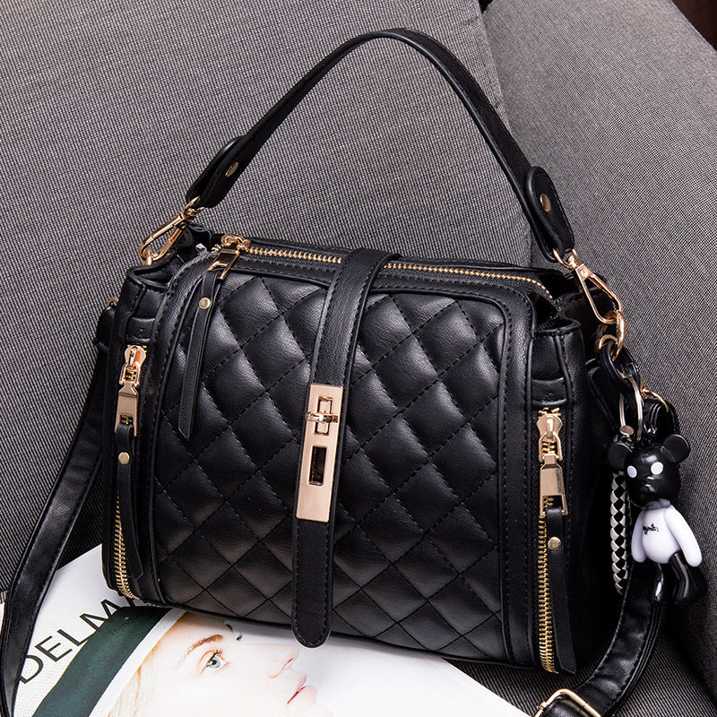 Women's Pattern Texture Fashionable Korean Style Portable Crossbody Bags