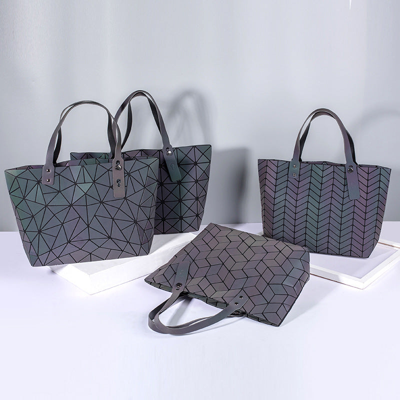 Variety Luminous Diamond Female Folding Laser Handbags