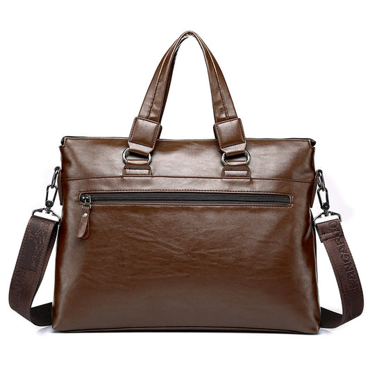 Men's Soft Leather English Kangaroo Business Large Men's Handbags