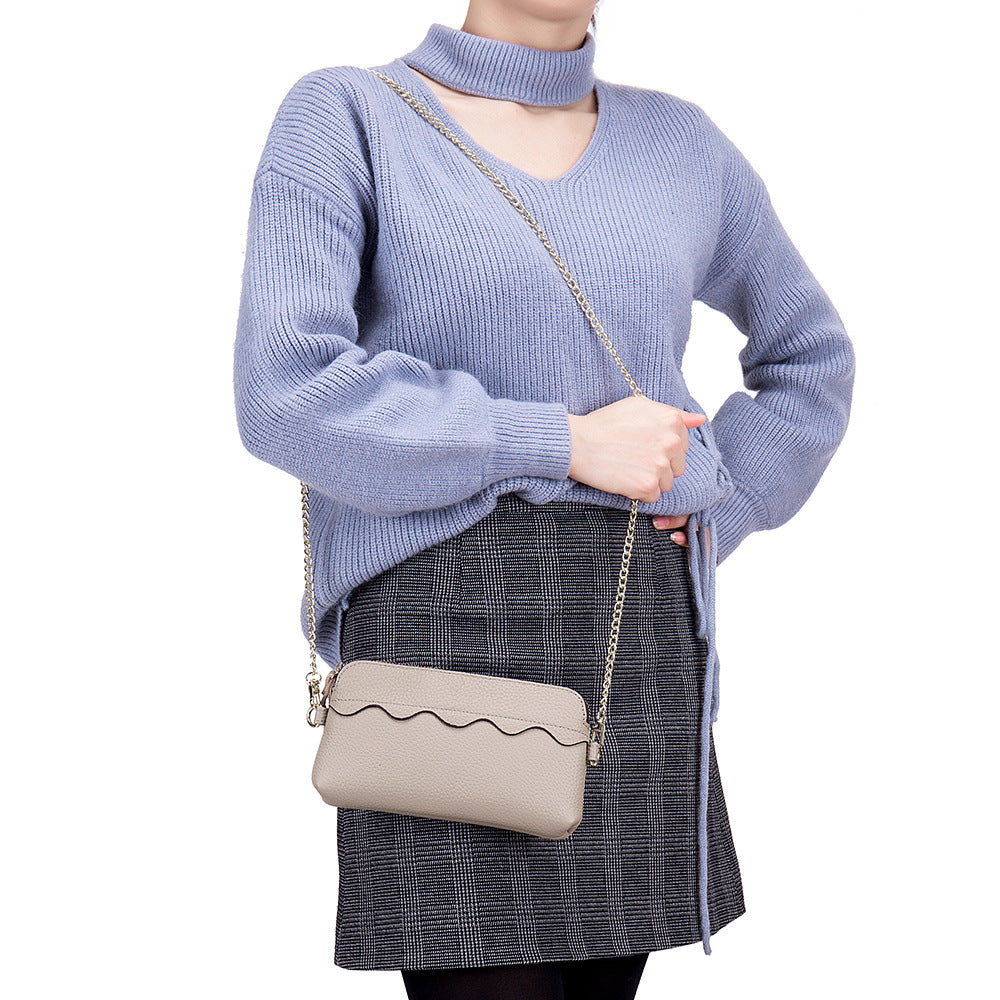 Style Cute First Layer Cowhide Wrist Crossbody Bags