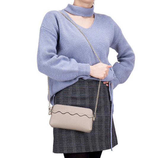 Style Cute First Layer Cowhide Wrist Crossbody Bags