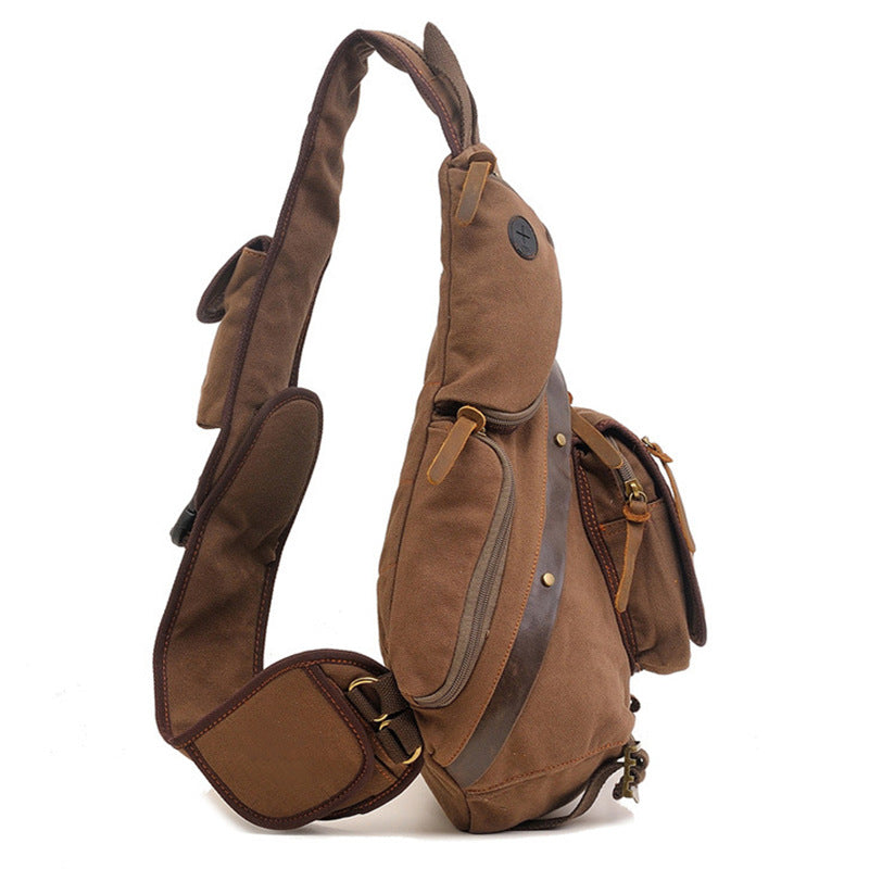 Men's Multifunctional Canvas Large Capacity Trendy Men's Messenger Bags