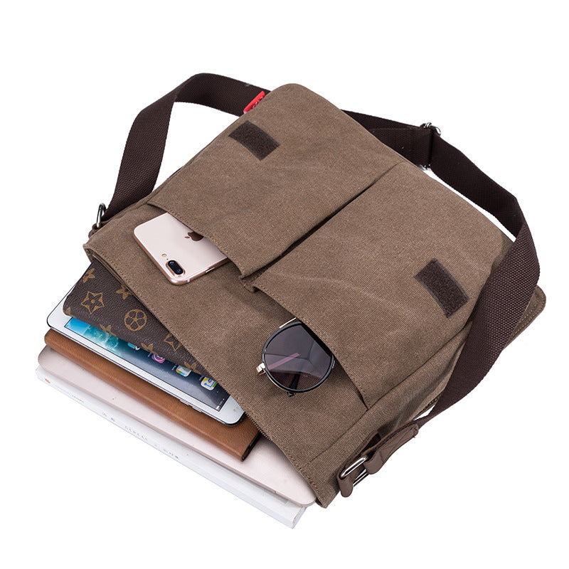 Men's Unique Beautiful Canvas Retro Poor Men's Shoulder Bags