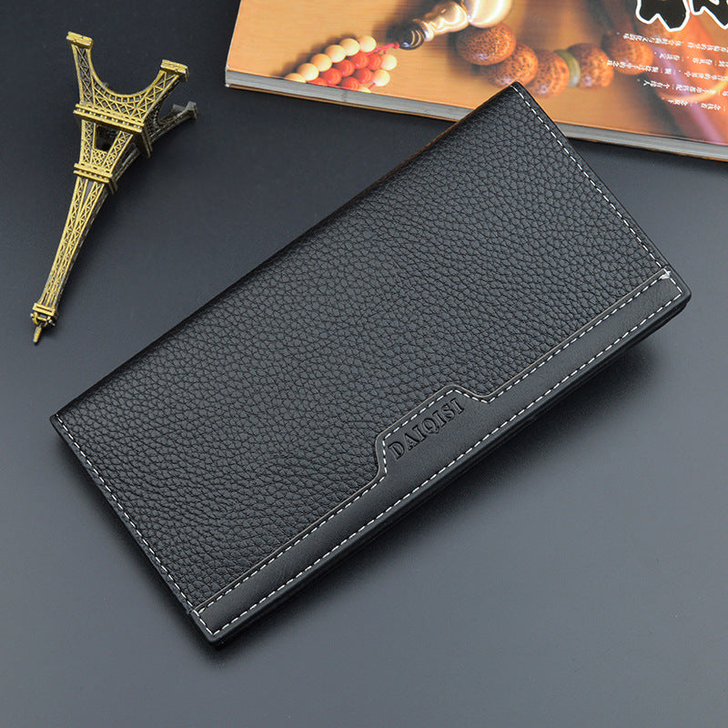 Men's Large Capacity Fashion Stitching Thin Soft Men's Wallet