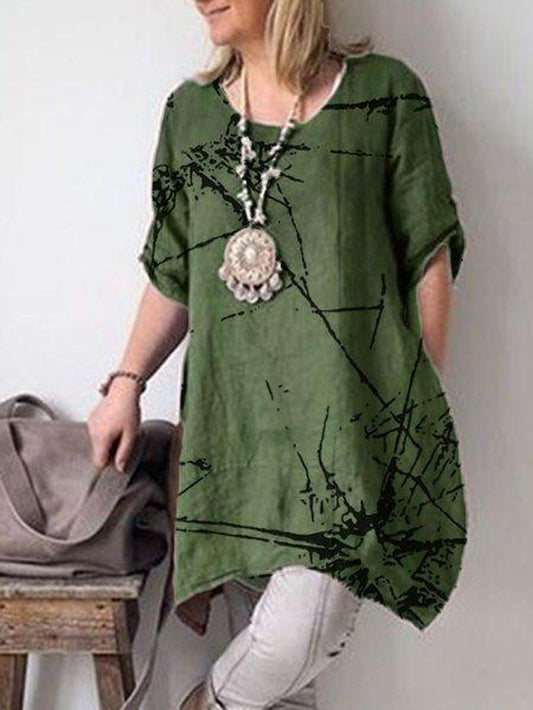Women's Glamorous Elegant Summer Printed Sleeve Blouses