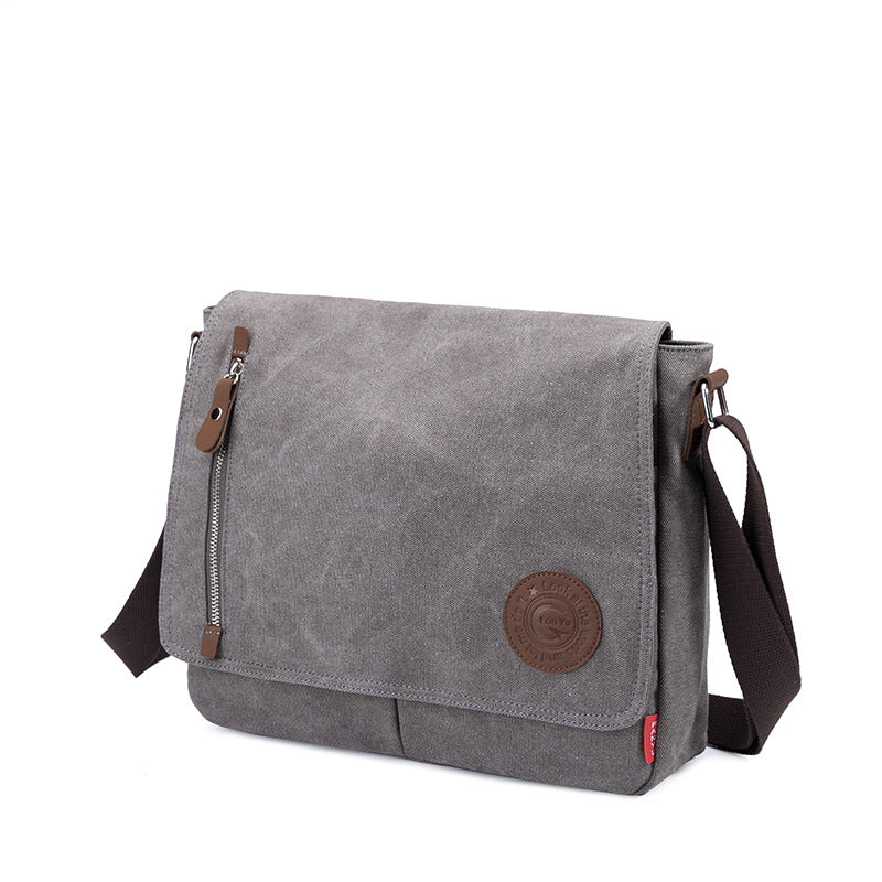 Men's Unique Beautiful Canvas Retro Poor Men's Shoulder Bags