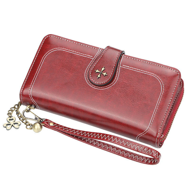 Women's Korean Style Multiple Slots Mid-length Clutch Fashion Bags