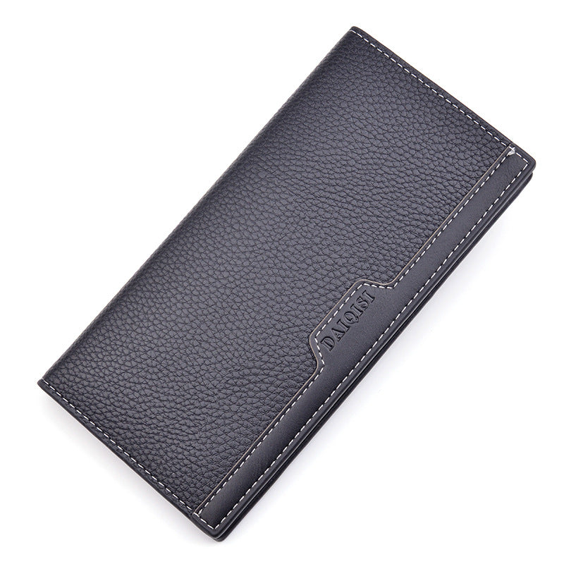 Men's Large Capacity Fashion Stitching Thin Soft Men's Wallet