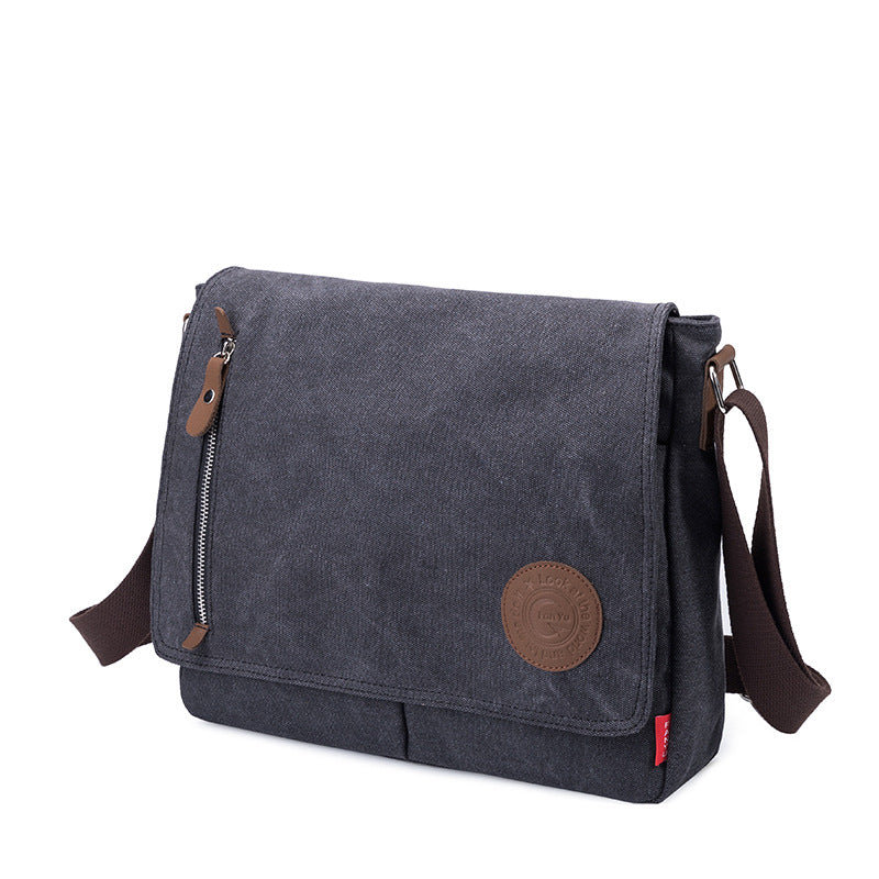 Men's Unique Beautiful Canvas Retro Poor Men's Shoulder Bags