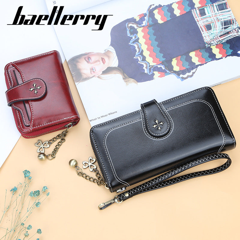 Women's Korean Style Multiple Slots Mid-length Clutch Fashion Bags