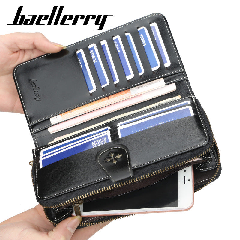 Women's Korean Style Multiple Slots Mid-length Clutch Fashion Bags