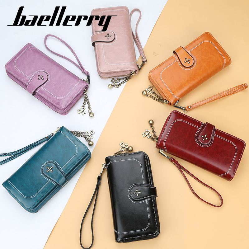 Women's Korean Style Multiple Slots Mid-length Clutch Fashion Bags