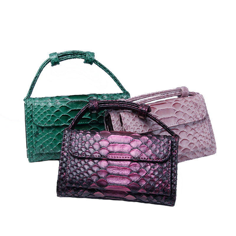Women's Korean Style Snake Pattern Clutch Chain Ladies Wallets