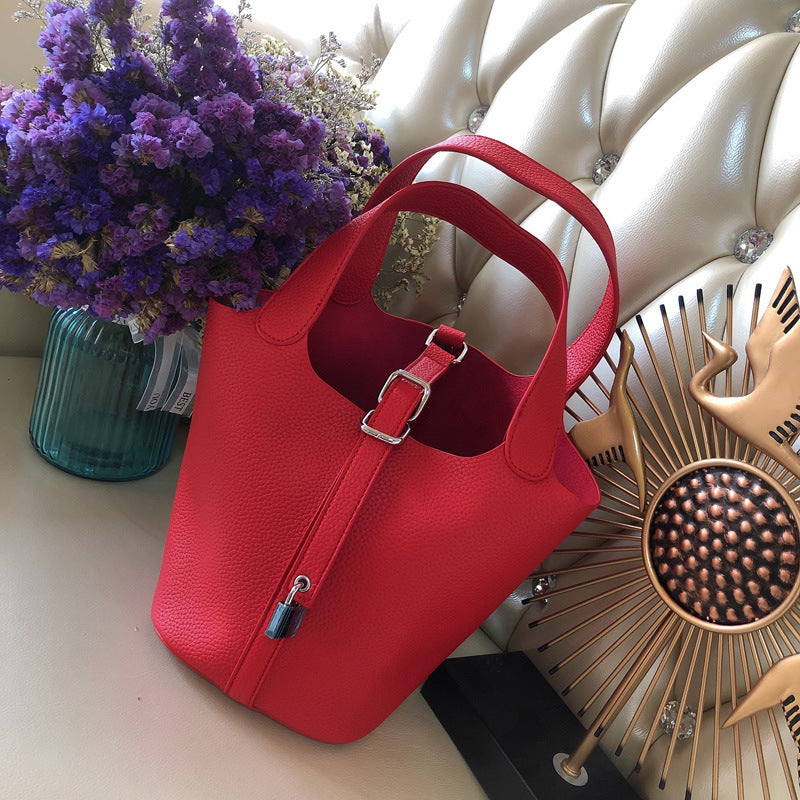 Vegetable Basket Lychee Pattern Female Versatile Handbags