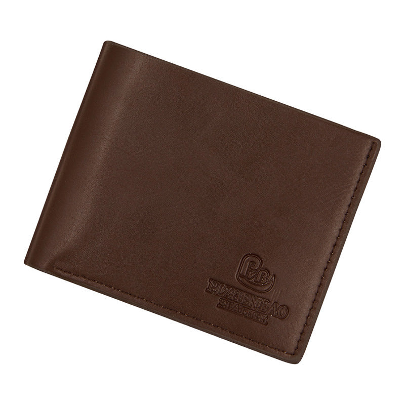 Men's Short Simple Solid Color Large Capacity Men's Wallet