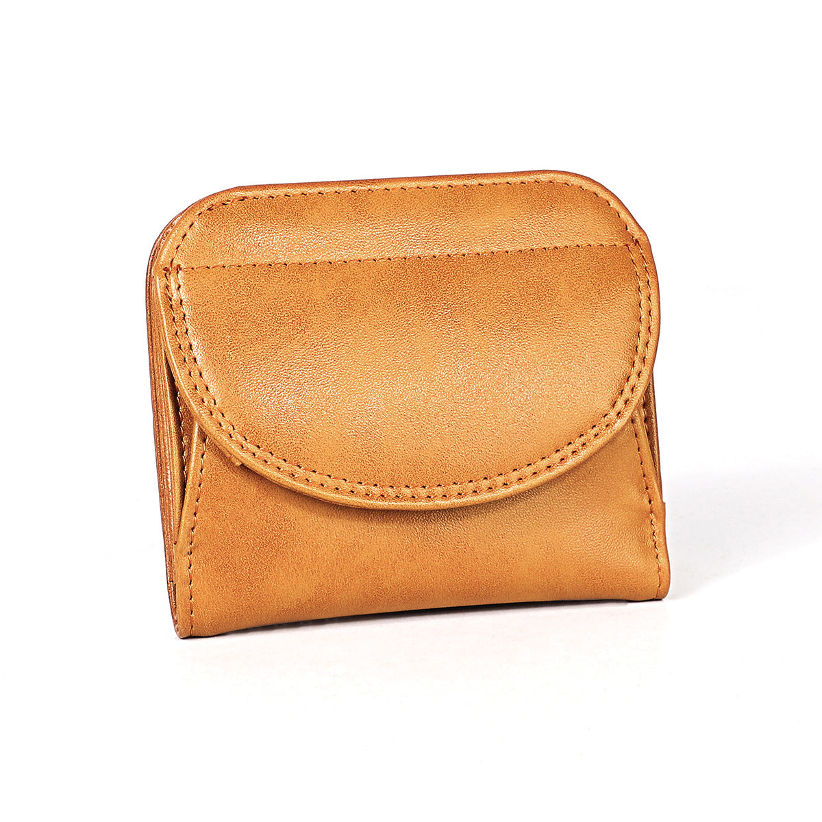 Women's Genuine Leather Short Folding Korean Ladies Wallet