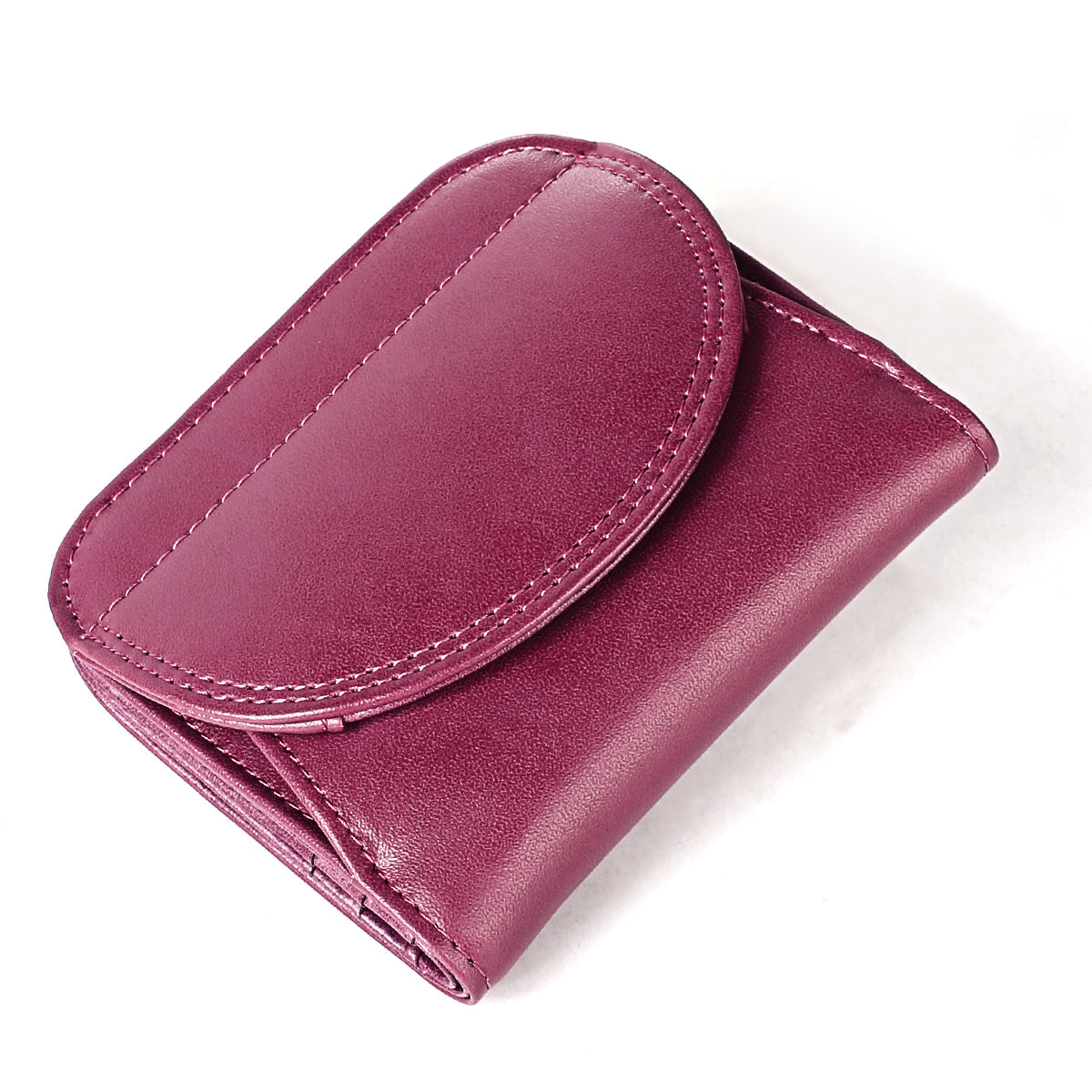 Women's Genuine Leather Short Folding Korean Ladies Wallet