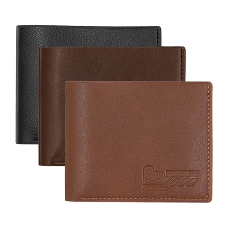 Men's Short Simple Solid Color Large Capacity Men's Wallet