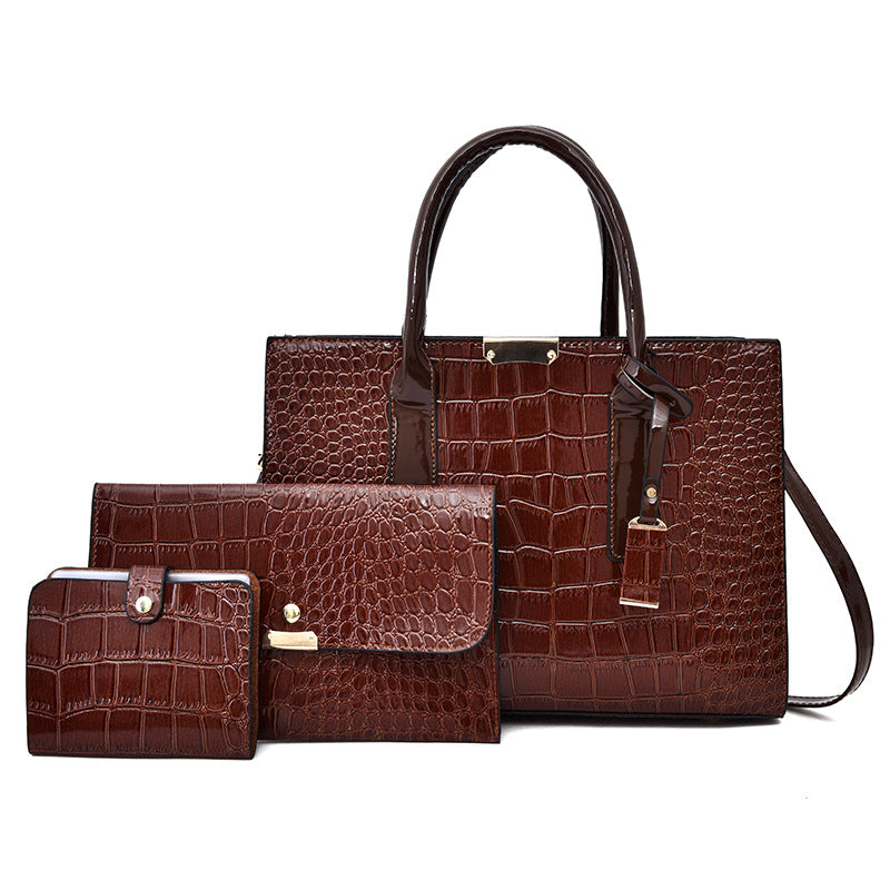 Women's Charming Crocodile Pattern Portable Embossed Shoulder Bags