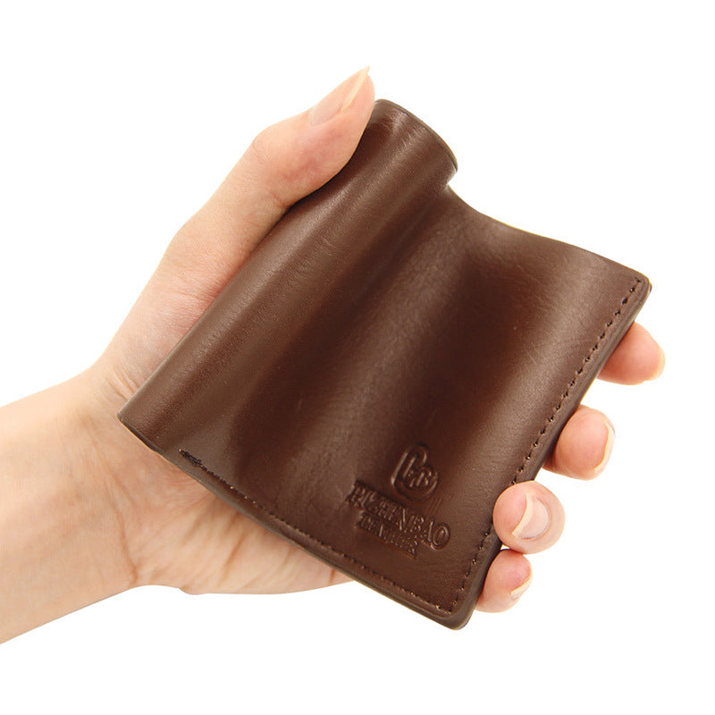 Men's Short Simple Solid Color Large Capacity Men's Wallet