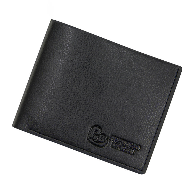 Men's Short Simple Solid Color Large Capacity Men's Wallet
