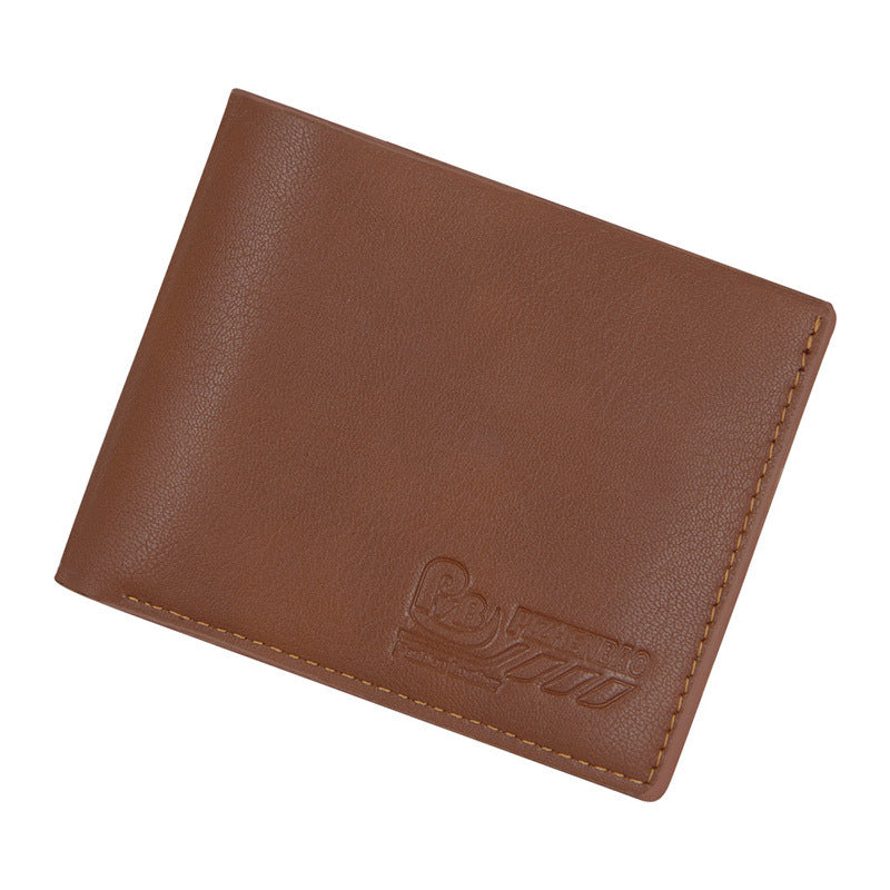 Men's Short Simple Solid Color Large Capacity Men's Wallet