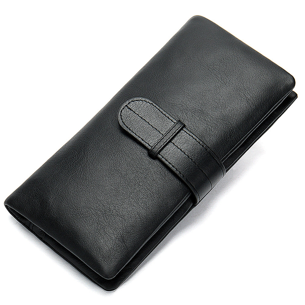 Men's Leather Long Business First Layer Cowhide Men's Wallets