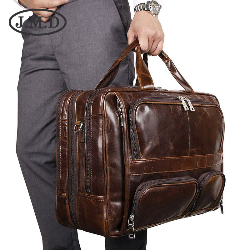 Men's Retro Leather Source Large Capacity Computer Men's Briefcases