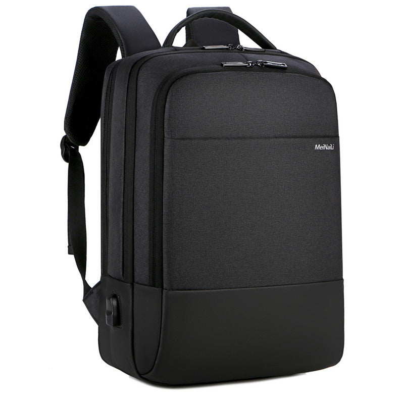 Men's Simple Waterproof Multifunctional Business Commute Inch Backpacks