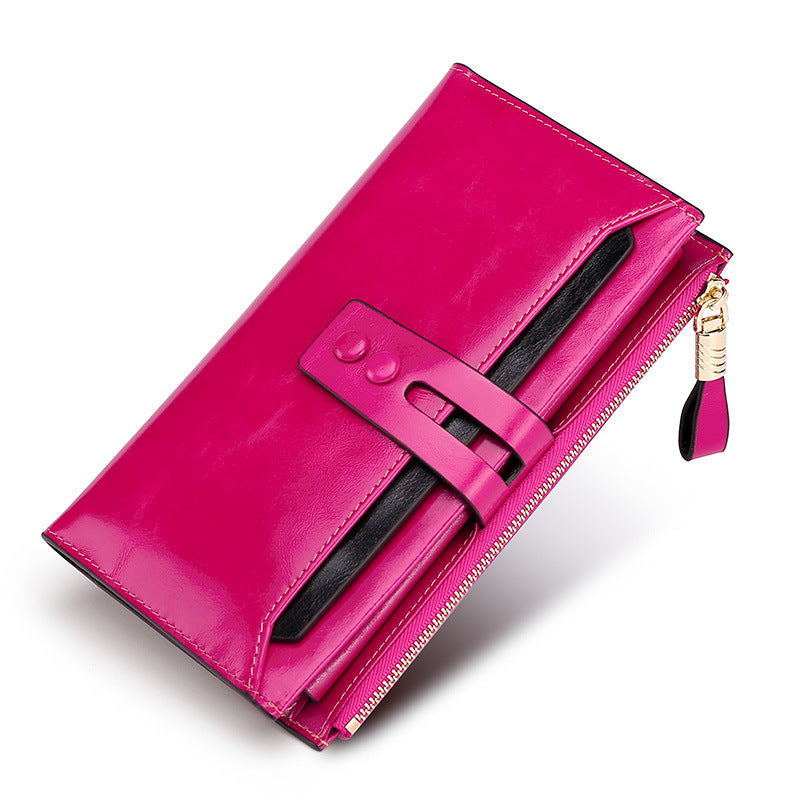 Women's & Men's & Leather Fashion Long Ladies Wallets