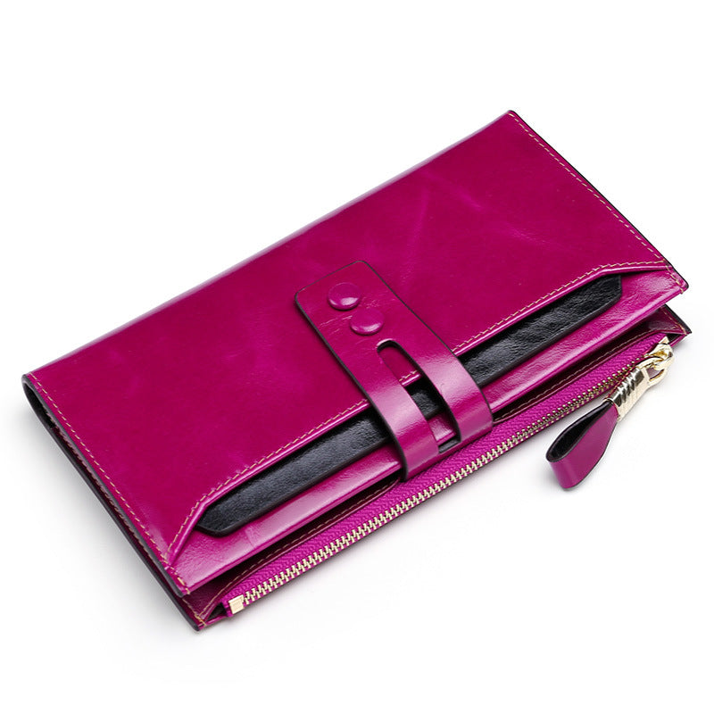 Women's & Men's & Leather Fashion Long Ladies Wallets