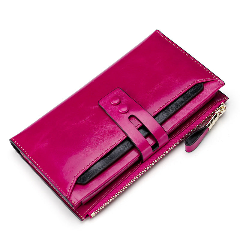 Women's & Men's & Leather Fashion Long Ladies Wallets