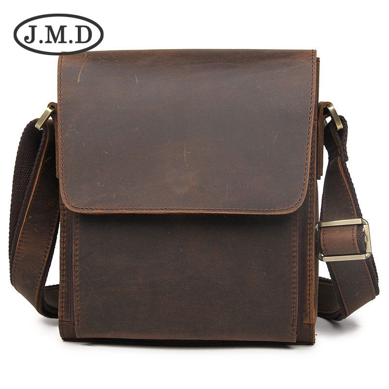Men's Vintage Genuine Leather Minority Simple Crazy Men's Messenger Bags