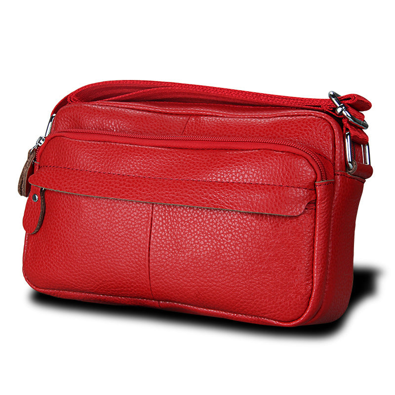 Women's & Men's First Layer Cowhide Korean Mummy Leather Women's Shoulder Bag