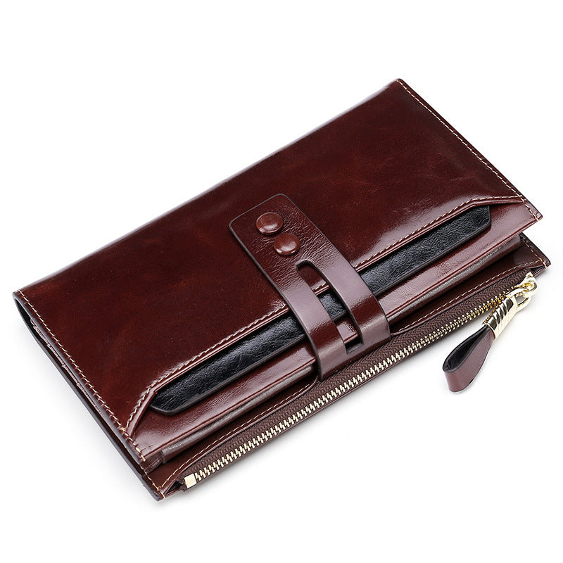Women's & Men's & Leather Fashion Long Ladies Wallets