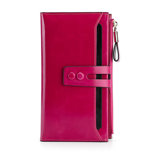 Women's & Men's & Leather Fashion Long Ladies Wallets