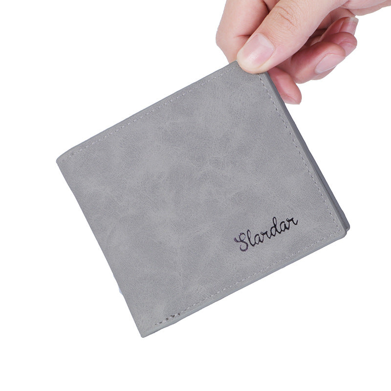 Men's Short Thin Retro Business Horizontal Trendy Men's Wallet