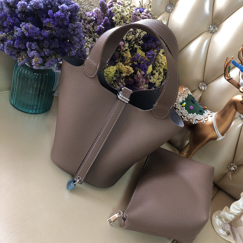 Vegetable Basket Lychee Pattern Female Versatile Handbags