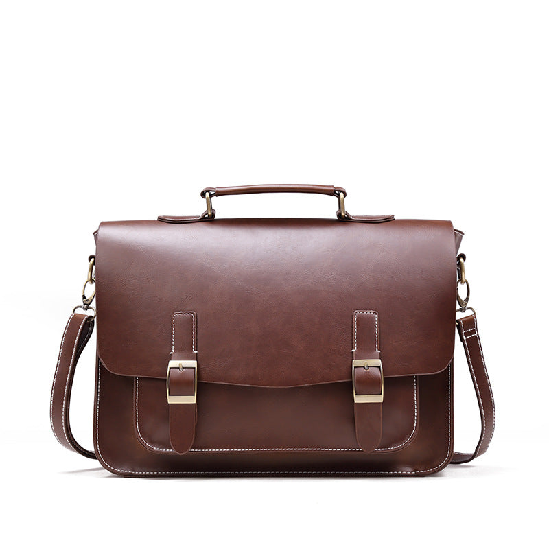 Men's Crazy Horse Horizontal Retro For Men's Briefcases