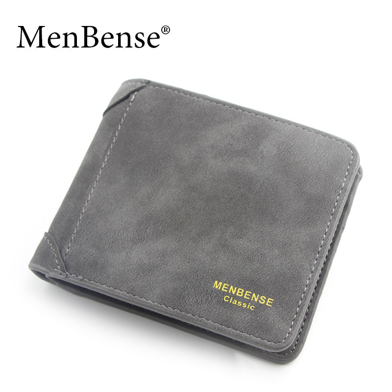 Men's Frosted Short Large Capacity Multifunctional Leisure Men's Wallet