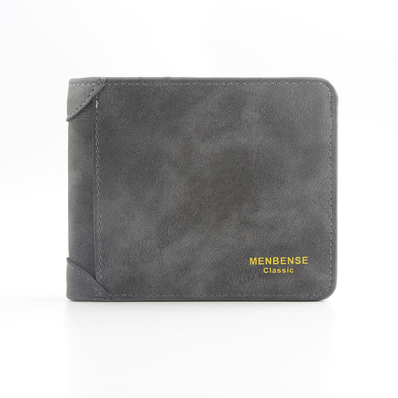 Men's Frosted Short Large Capacity Multifunctional Leisure Men's Wallet