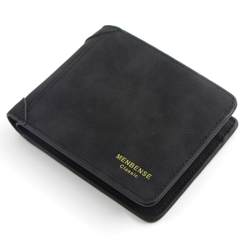 Men's Frosted Short Large Capacity Multifunctional Leisure Men's Wallet