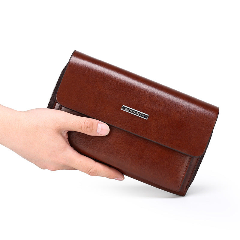 Men's Clutch Fashion Double Zip Large Capacity Men's Handbags