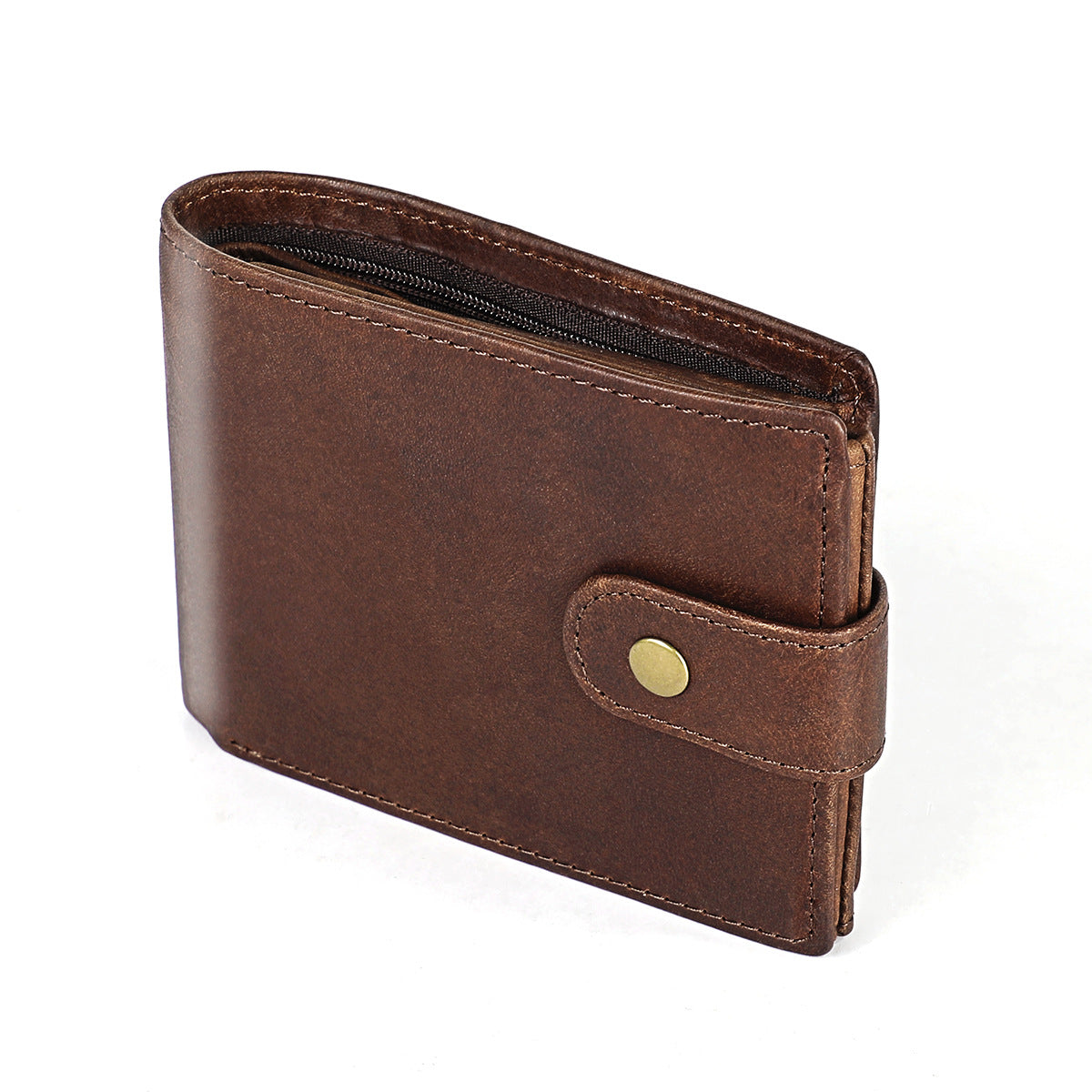Men's Genuine Leather Crazy Horse Multiple Slots Men's Wallets
