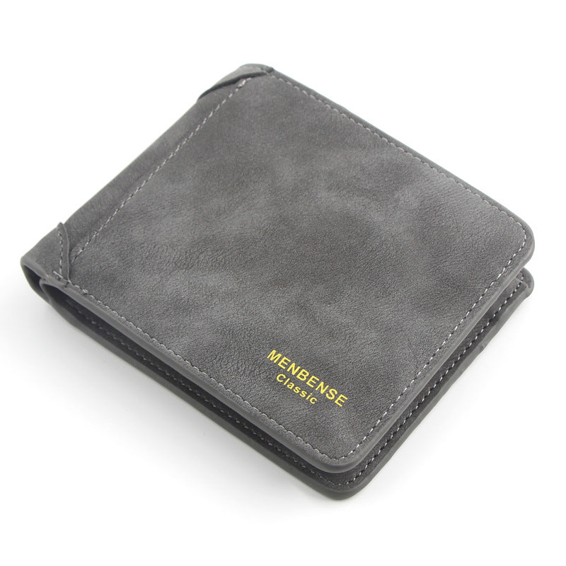 Men's Frosted Short Large Capacity Multifunctional Leisure Men's Wallet