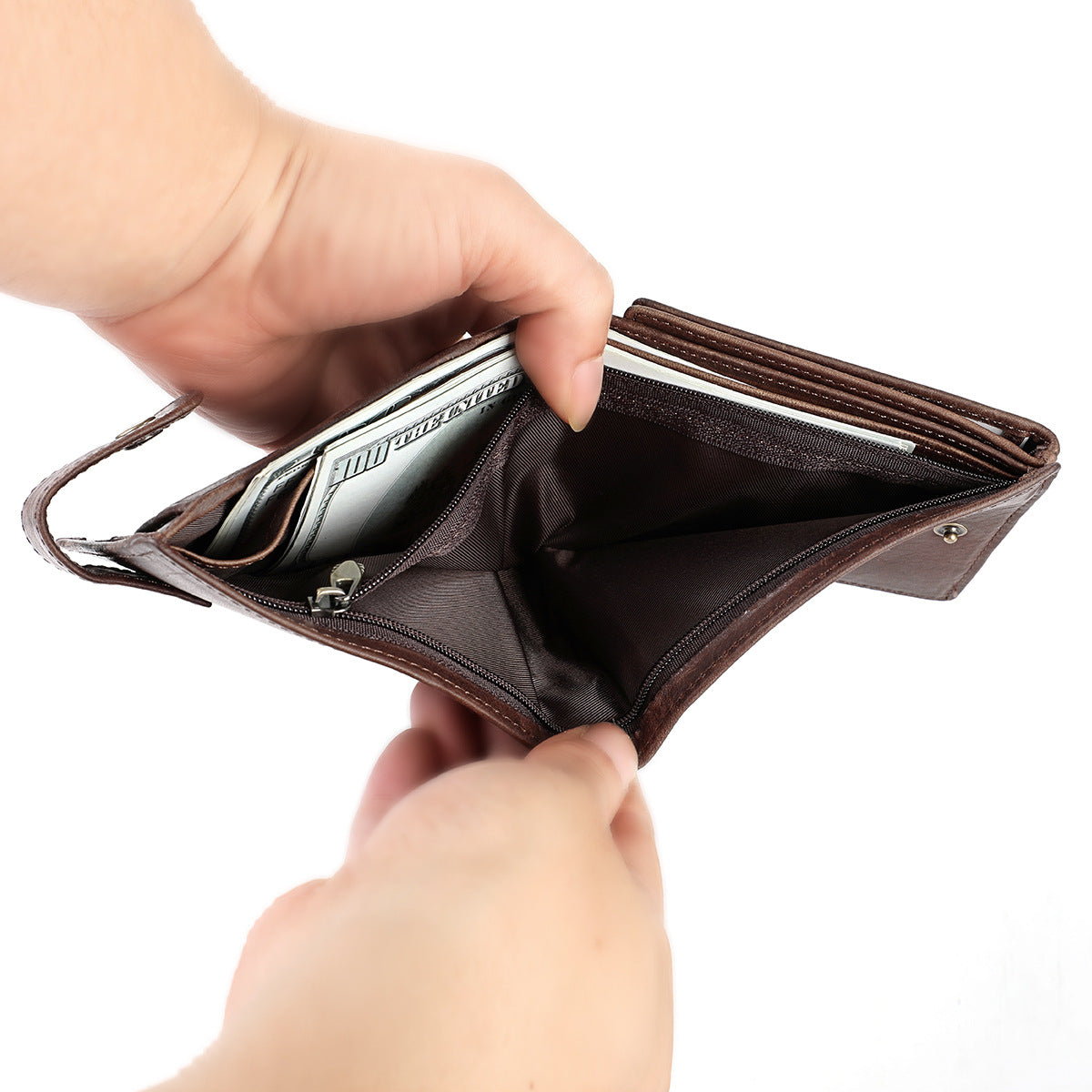 Men's Genuine Leather Crazy Horse Multiple Slots Men's Wallets