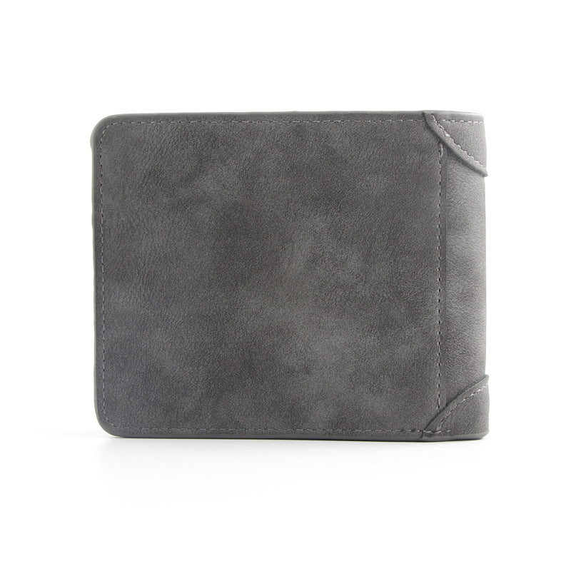 Men's Frosted Short Large Capacity Multifunctional Leisure Men's Wallet