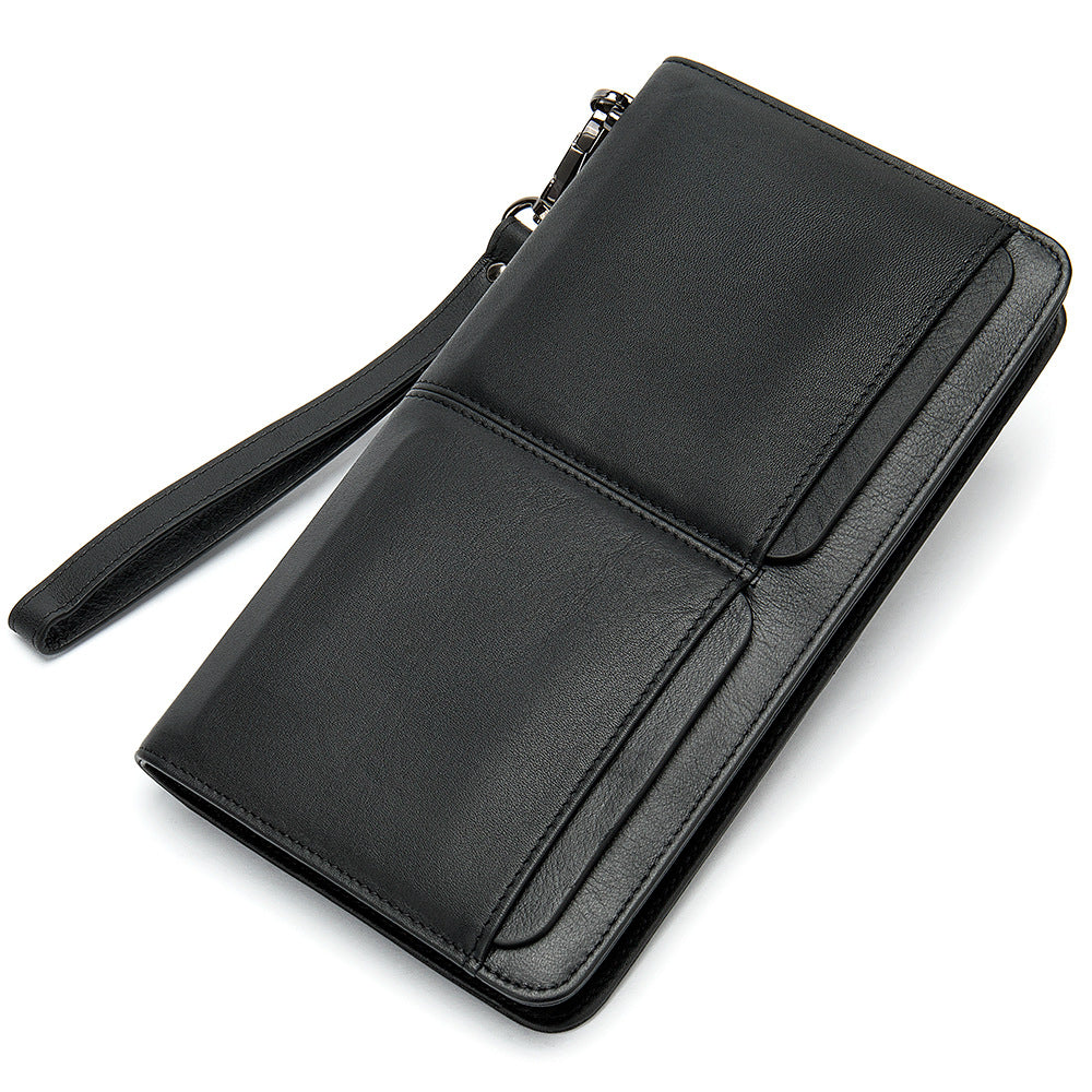 Men's Leather Long Large Capacity Multiple Slots First Men's Wallets