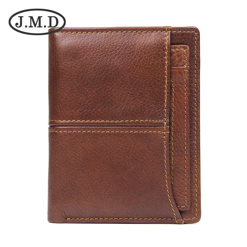 Men's Leather Swiping First Layer Short Cowhide Men's Wallets